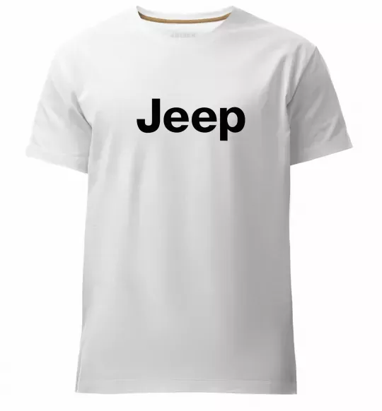 Мужская премиум футболка Jeep напис Белый фото