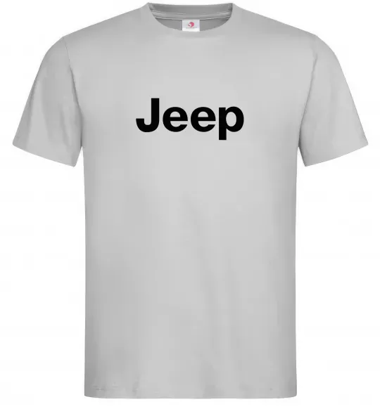 Чоловіча футболка Jeep напис Сірий фото