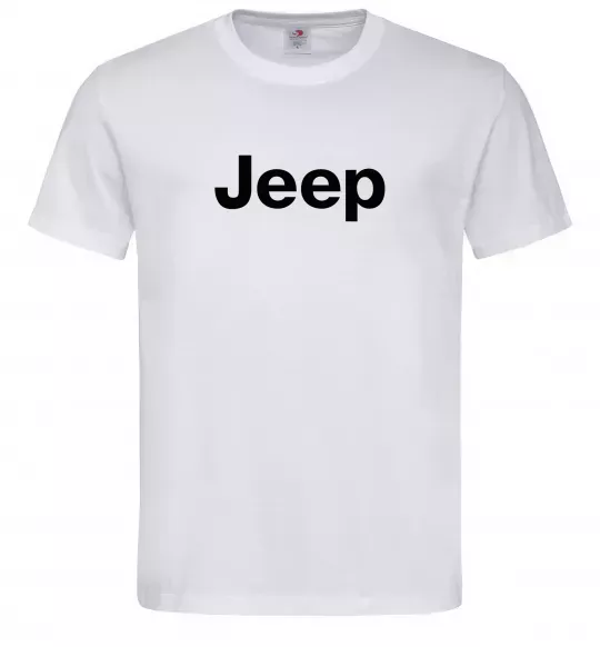 Чоловіча футболка Jeep напис Білий фото