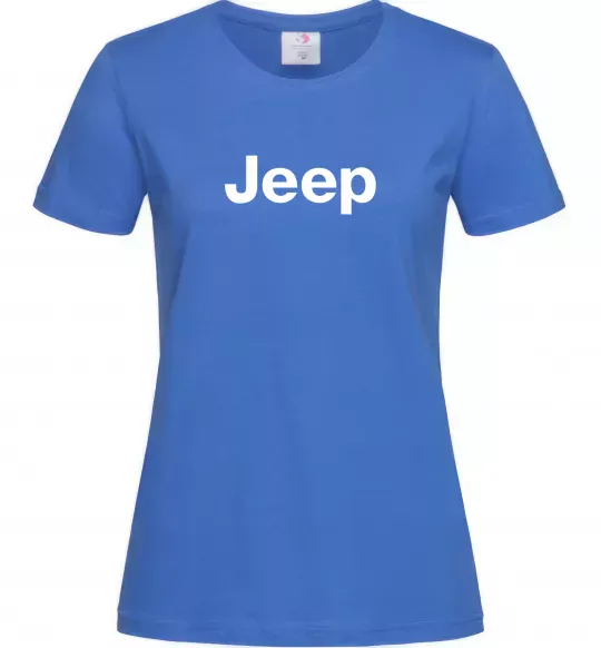 Женская футболка Jeep напис Ярко-синий фото