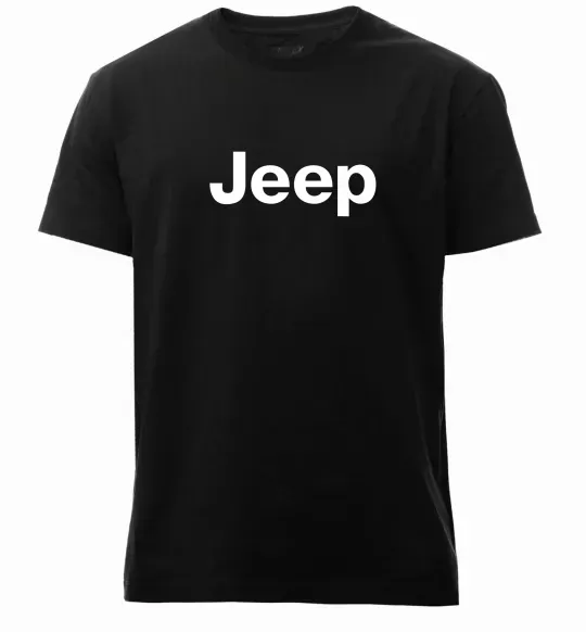 Мужская премиум футболка Jeep напис Черный фото