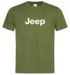 Чоловіча футболка Jeep напис Оливковий фото