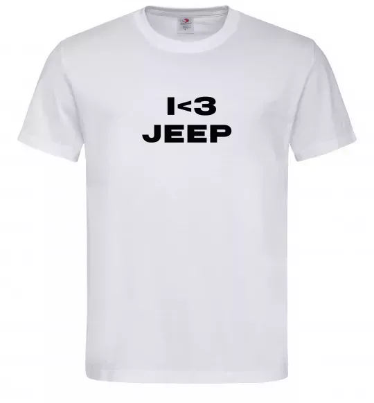 Мужская футболка I <3 Jeep Белый фото