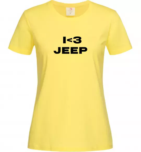 Женская футболка I <3 Jeep Лимонный фото