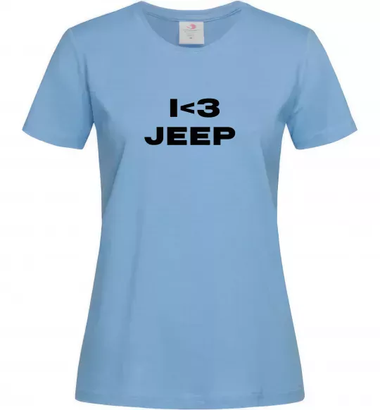 Женская футболка I <3 Jeep Голубой фото