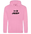 Чоловіча толстовка (худі) I <3 Jeep Рожевий фото