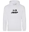 Мужская толстовка (худи) I <3 Jeep Серый меланж фото