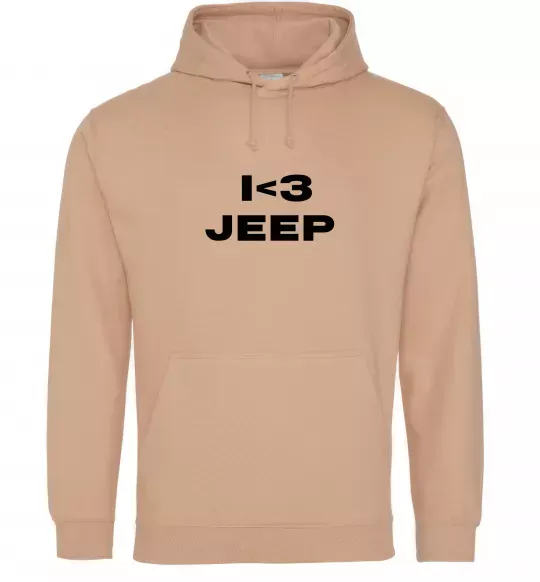 Жіноча толстовка (худі) I <3 Jeep Пісочний фото