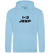 Жіноча толстовка (худі) I <3 Jeep Блакитний фото