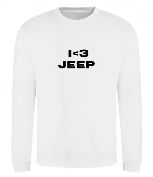 Свитшот I <3 Jeep Белый фото