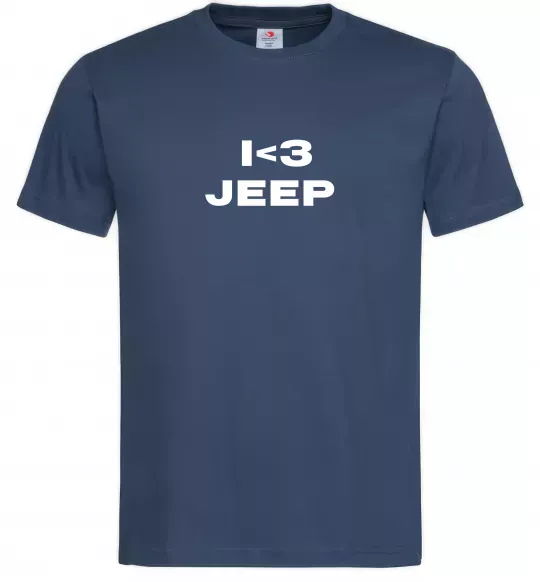 Мужская футболка I <3 Jeep Темно-синий фото