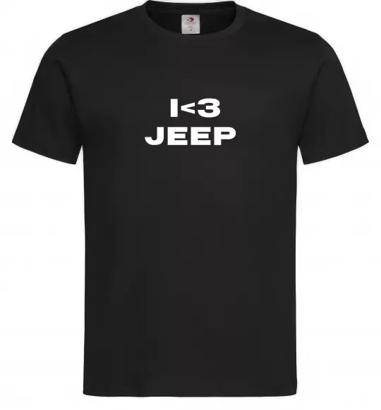 Мужская футболка I <3 Jeep Черный фото