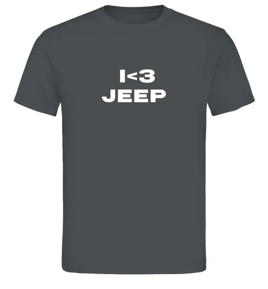 Мужская футболка I <3 Jeep Графит фото