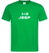 Мужская футболка I <3 Jeep Зеленый фото