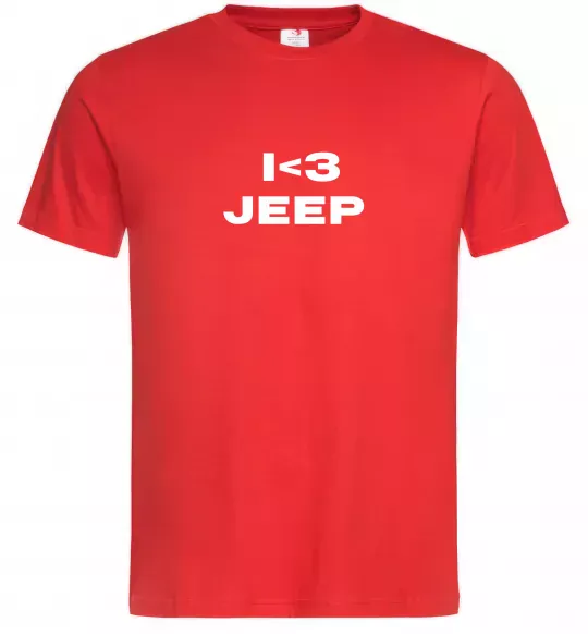 Мужская футболка I <3 Jeep Красный фото