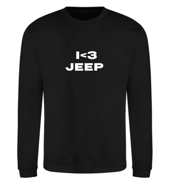 Світшот I <3 Jeep Чорний фото