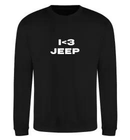 Свитшот I <3 Jeep Черный фото