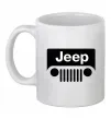 Чашка керамическая Jeep машина Белый фото