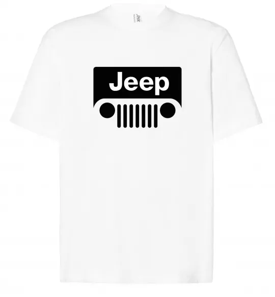 Футболка Оверсайз Jeep машина Білий фото