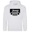 Мужская толстовка (худи) Jeep машина Серый меланж фото
