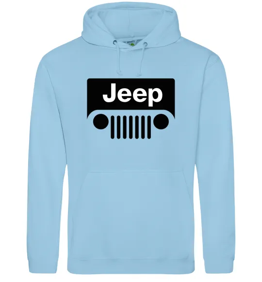 Чоловіча толстовка (худі) Jeep машина Блакитний фото