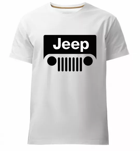 Чоловіча преміум футболка Jeep машина Білий фото