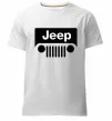 Чоловіча преміум футболка Jeep машина Білий фото
