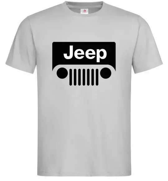Мужская футболка Jeep машина Серый фото