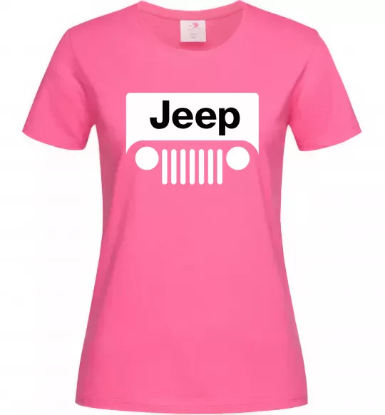 Жіноча футболка Jeep машина Яскраво-рожевий фото