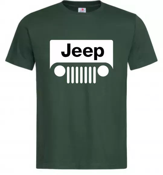 Мужская футболка Jeep машина Темно-зеленый фото