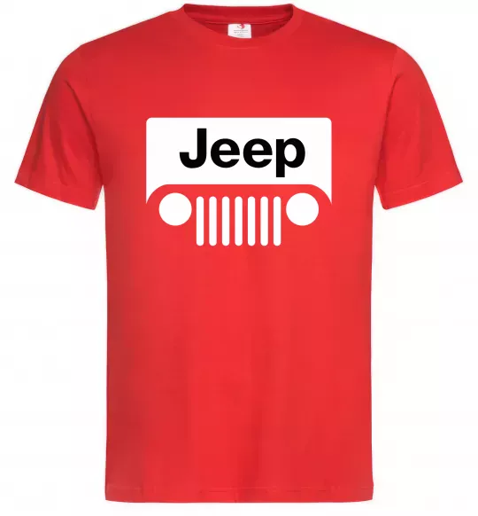 Мужская футболка Jeep машина Красный фото