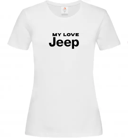 Женская футболка My love Jeep Белый фото