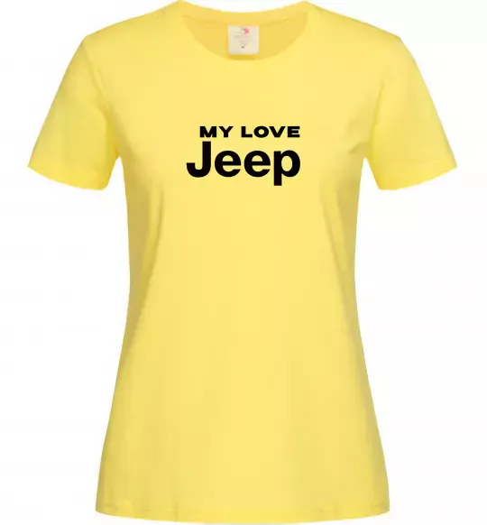 Женская футболка My love Jeep Лимонный фото