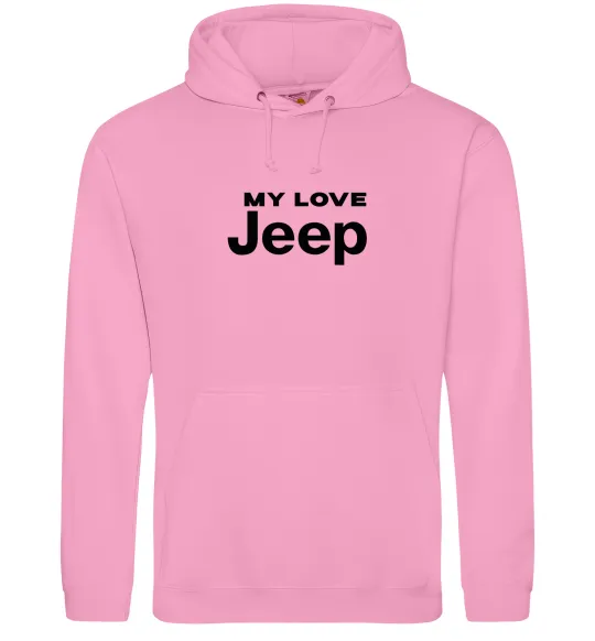 Мужская толстовка (худи) My love Jeep Розовый фото