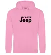 Женская толстовка (худи) My love Jeep Розовый фото