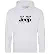 Женская толстовка (худи) My love Jeep Серый меланж фото