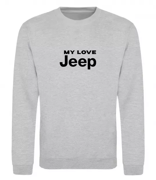 Світшот My love Jeep Сірий меланж фото