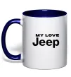Чашка з кольоровою ручкою My love Jeep Глибокий темно-синій фото