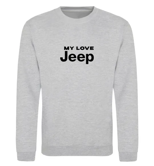 Світшот My love Jeep Сірий меланж фото