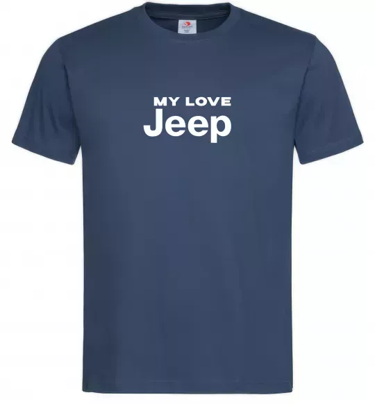 Мужская футболка My love Jeep Темно-синий фото