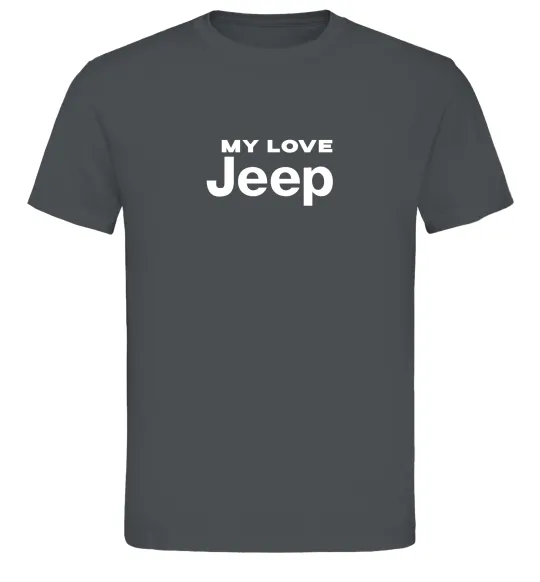 Мужская футболка My love Jeep Графит фото