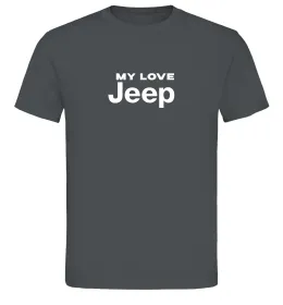 Мужская футболка My love Jeep Графит фото