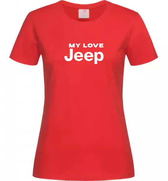 Женская футболка My love Jeep Красный фото