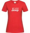 Женская футболка My love Jeep Красный фото