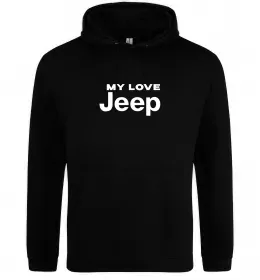 Мужская толстовка (худи) My love Jeep Черный фото