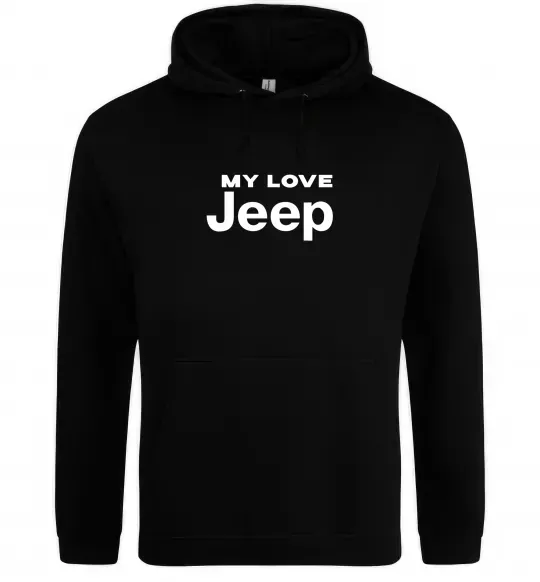 Женская толстовка (худи) My love Jeep Черный фото