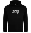 Женская толстовка (худи) My love Jeep Черный фото