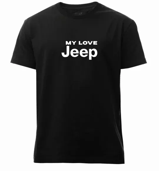 Чоловіча преміум футболка My love Jeep Чорний фото