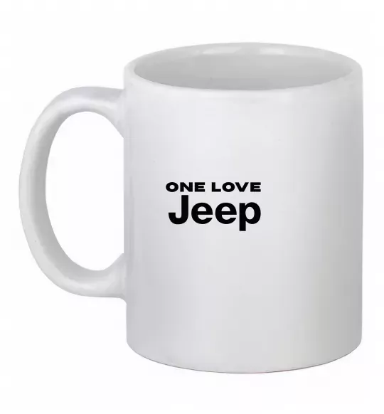 Чашка керамическая Jeep one love Белый фото