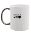 Чашка с цветной ручкой Jeep one love Серебро фото